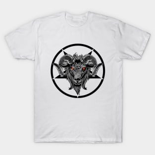 Satanic pentagram, baphomet,goat devil T-Shirt